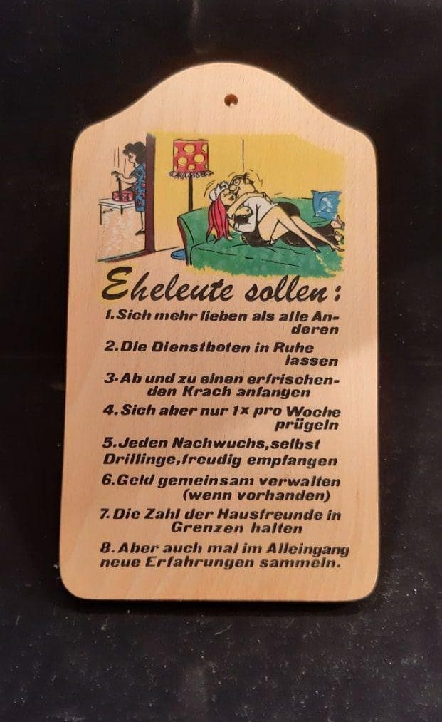 Hausordnung für Eheleute