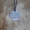 Lederanhänger mit Gravur Futhark