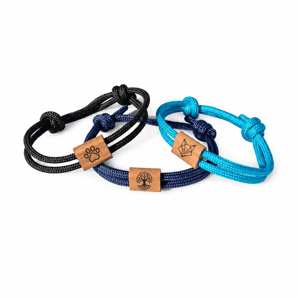 Slider Holzschieber mit Wunschgravur und Armband