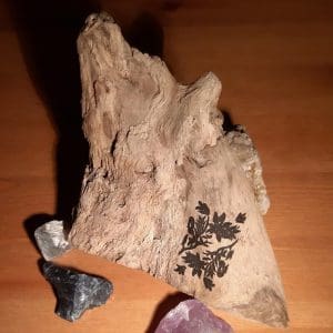 Holzbild Blume