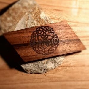 Holz-Haarspange mit Keltic