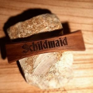 Holz-Haarspange mit Schildmaid