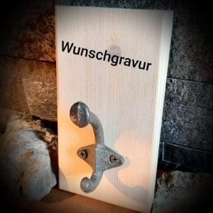 Holz Garderobenhaken Wunschgravur