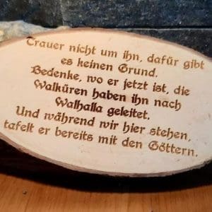 Holzschild Trauer nicht