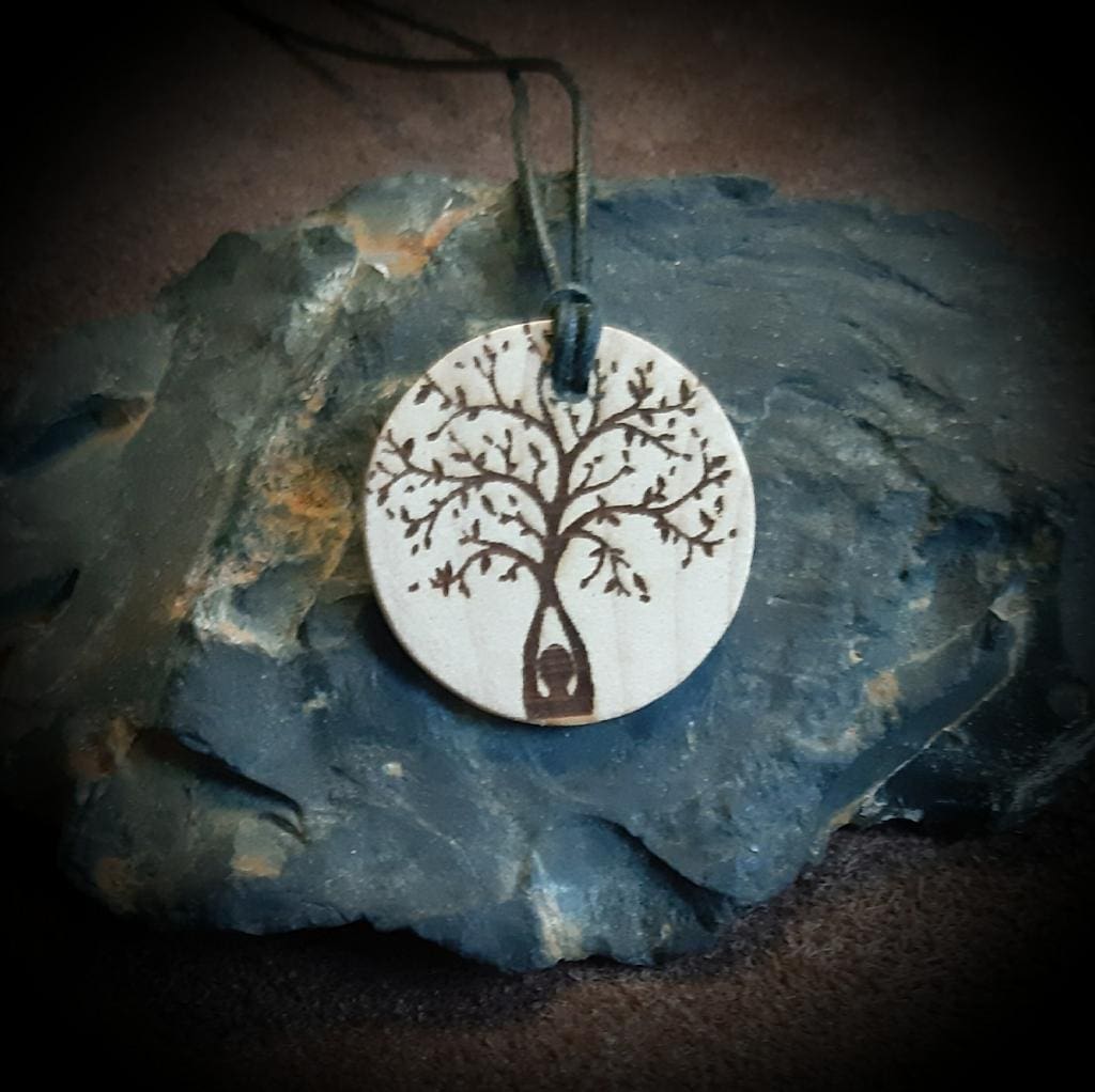 Holzschmuck Anhänger Baum